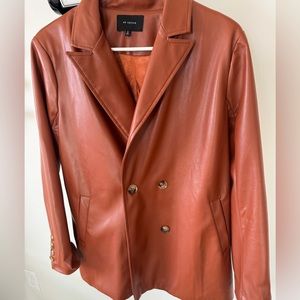 en saison faux leather blazer
